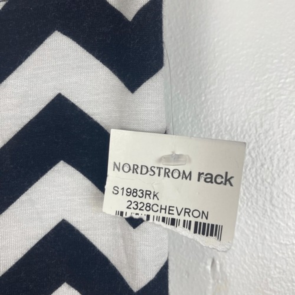 Soprano Nordstrom Black White Chevron Pencil Skirt XS New Zig Zag Midi Geometric - Picture 3 of 7